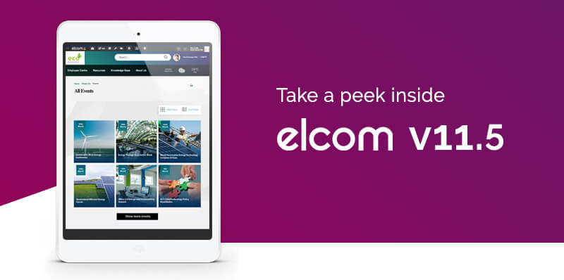 Elcom V11.5 Sneak Peek - Landing Page Image